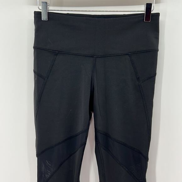 Athleta High Rise Leggings with Mesh Panels - Black - Small - Picture 2 of 10